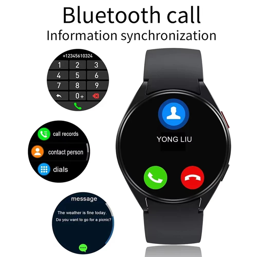 New Smart Watch 6 Men Woman 1.44 Inch Screen Bluetooth Call Heart Rate Health Monitoring Wacthes 6 Pro Updates
