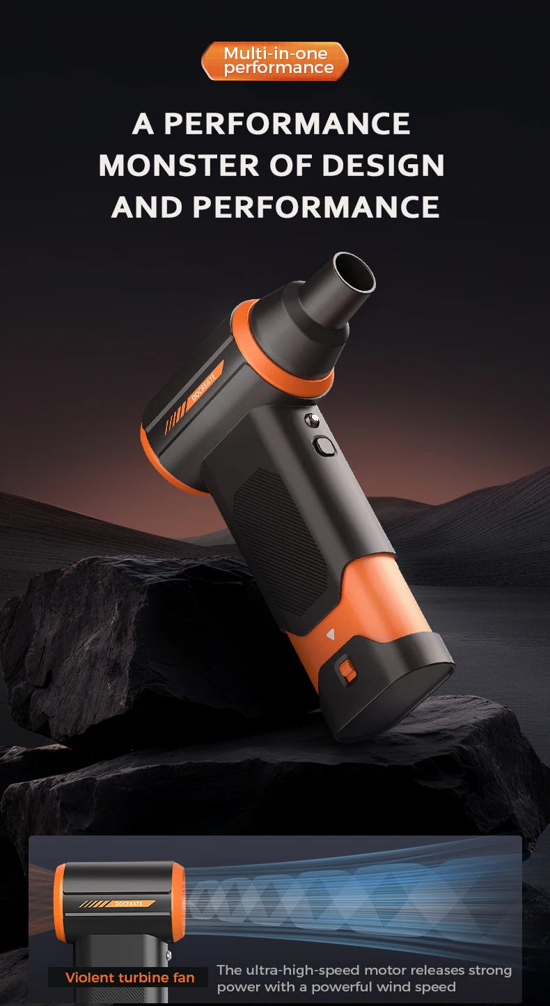 130000RPM Turbofan High Power Jet Fan Brushless Motor Variable Speed Dust Blower Cleaning Tool Air Duster Air Blower Handheld