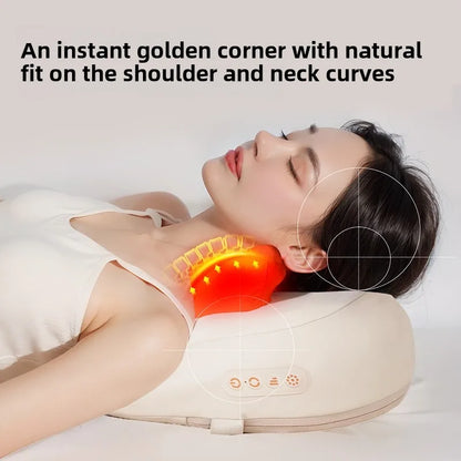 Trapezius Electric Massage Pillow Wireless Shiatsu Kneading Massager for Neck Shoulder Waist Leg Rechargeable for Car Home Use