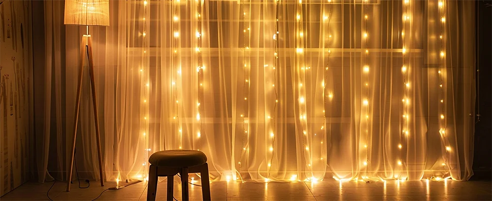 LED Curtain Light String 220V Holiday Curtain Garland Lights Indoor Outdoor Room Christmas Decoration Fairy Lights