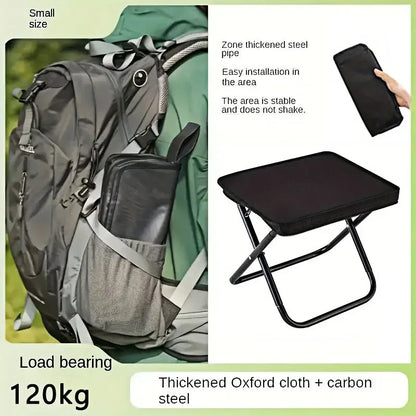 Portable folding stool, foldable handheld camping stool, outdoor camping and fishing specific folding stool