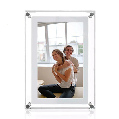 Acrylic Digital Photo Frame 5/7 Inch 1000mAh Vertical Display IPS Screen 4G Memory Battery Porta Retrato Digital