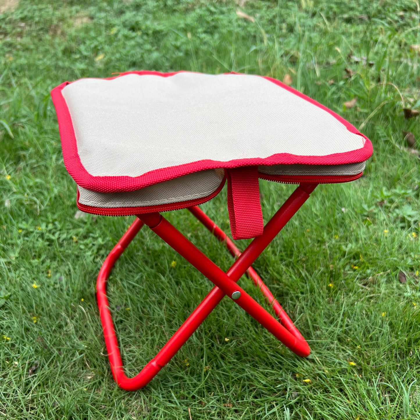 Portable folding stool, foldable handheld camping stool, outdoor camping and fishing specific folding stool