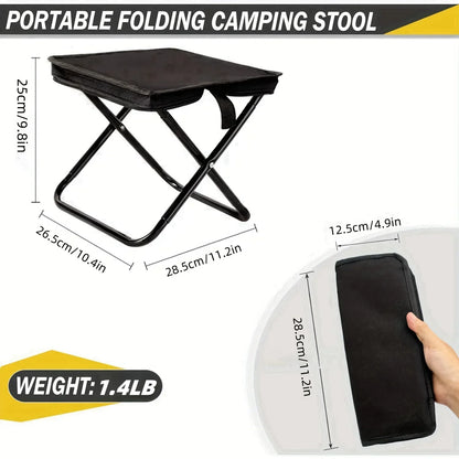 Portable folding stool, foldable handheld camping stool, outdoor camping and fishing specific folding stool