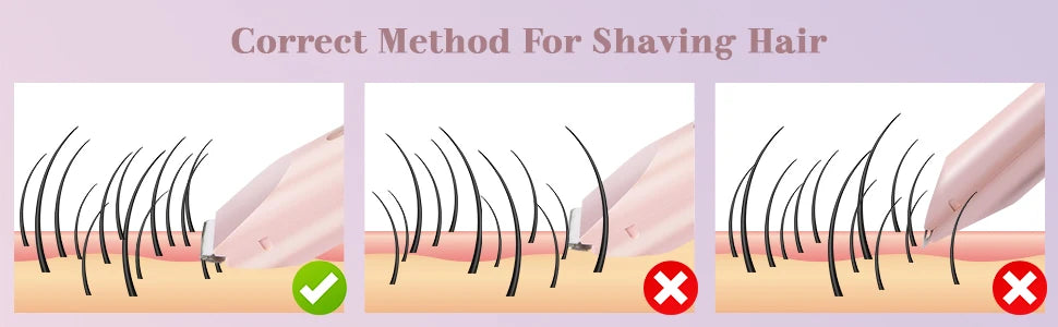 Electric Shaver for Women Waterproof Wet &Dry Hair Razors 2 in 1 Double Head Dual Bikini Hair Trimmer Detachable Head Shaver