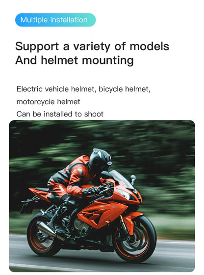 POV Magnetic Sports Camera 4K 30M Waterproof 2.4G Wireless WiFi Motorcycle Mini Small Action Body Video Vlog Cameras Helmet Bike