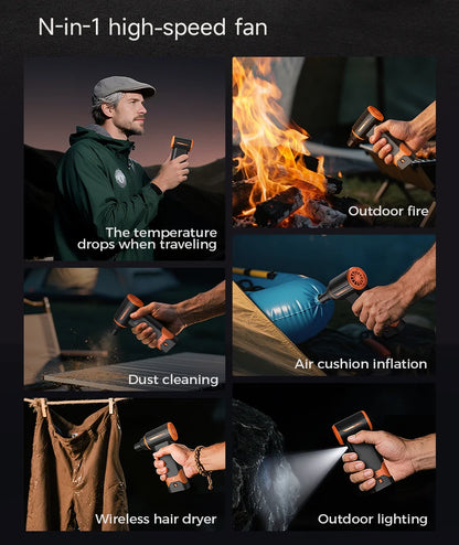 130000RPM Turbofan High Power Jet Fan Brushless Motor Variable Speed Dust Blower Cleaning Tool Air Duster Air Blower Handheld