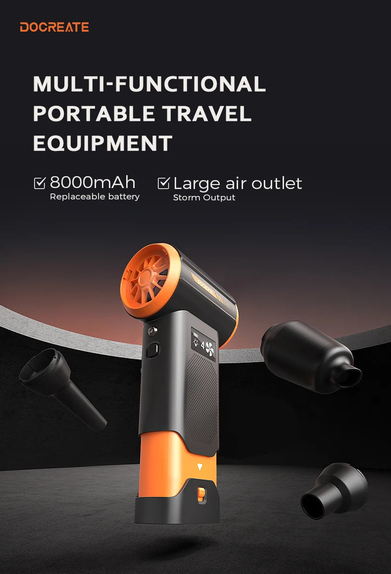 130000RPM Turbofan High Power Jet Fan Brushless Motor Variable Speed Dust Blower Cleaning Tool Air Duster Air Blower Handheld