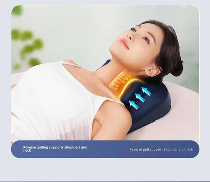 Trapezius Electric Massage Pillow Wireless Shiatsu Kneading Massager for Neck Shoulder Waist Leg Rechargeable for Car Home Use